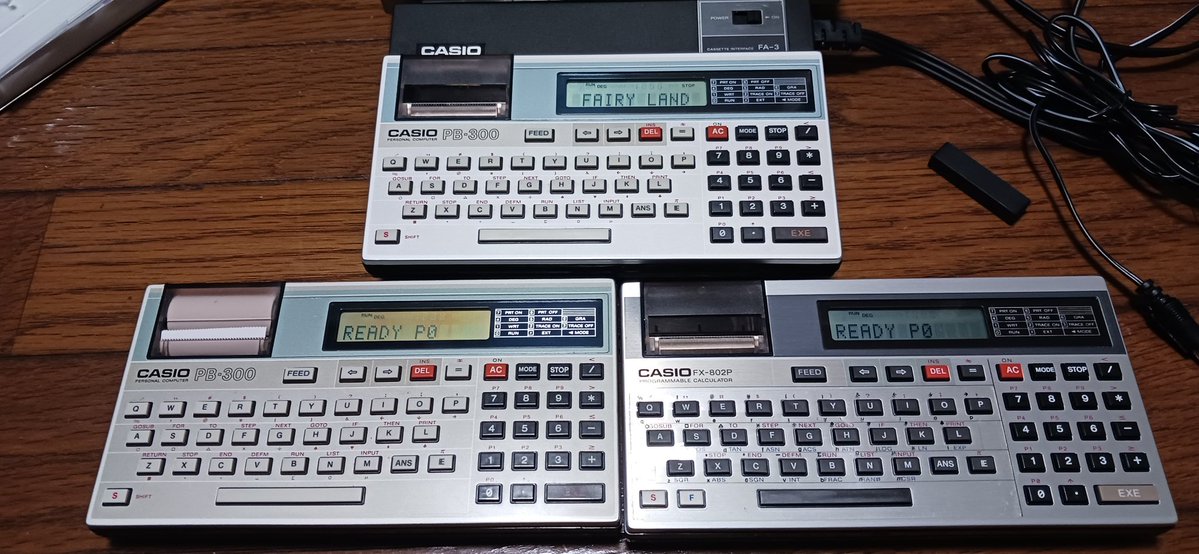 通電するところまで配線してみたら液晶が問題なさそうなことに気づく。でならばと一旦液晶がわと電池がわの配線を外し半田吸いし再接続させてみたら、、、なんか動く！1567STEPSあるプログラムロードもできたし当時起きたメモリ異常もおきない！残念ながらプリンタはERR9になるが使えるようになった！