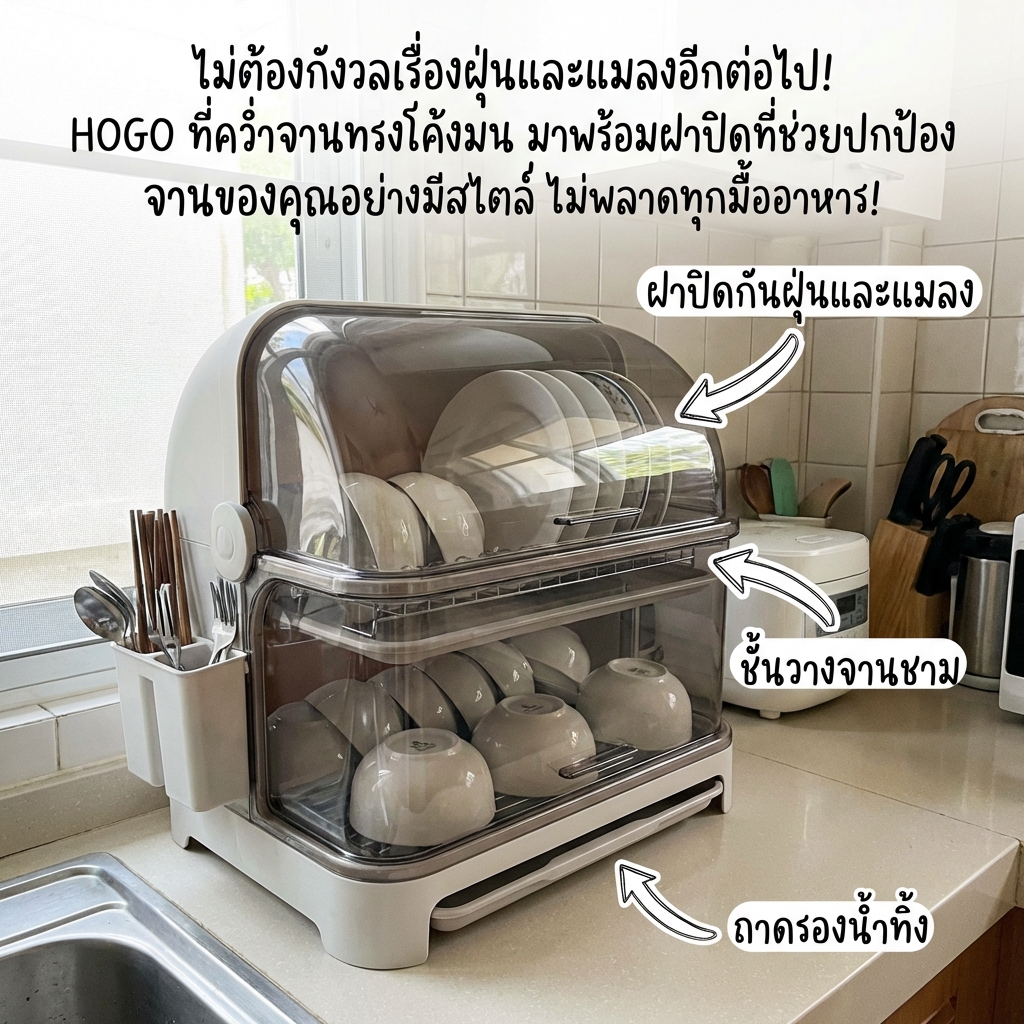 weeve81's tweet photo. ไม่ต้องกังวลเรื่องฝุ่นและแมลงอีกต่อไป! HOGO ที่คว่ำจานทรงโค้งมน มาพร้อมฝาปิดที่ช่วยปกป้องจานของคุณอย่างมีสไตล์ ไม่พลาดทุกมื้ออาหาร!