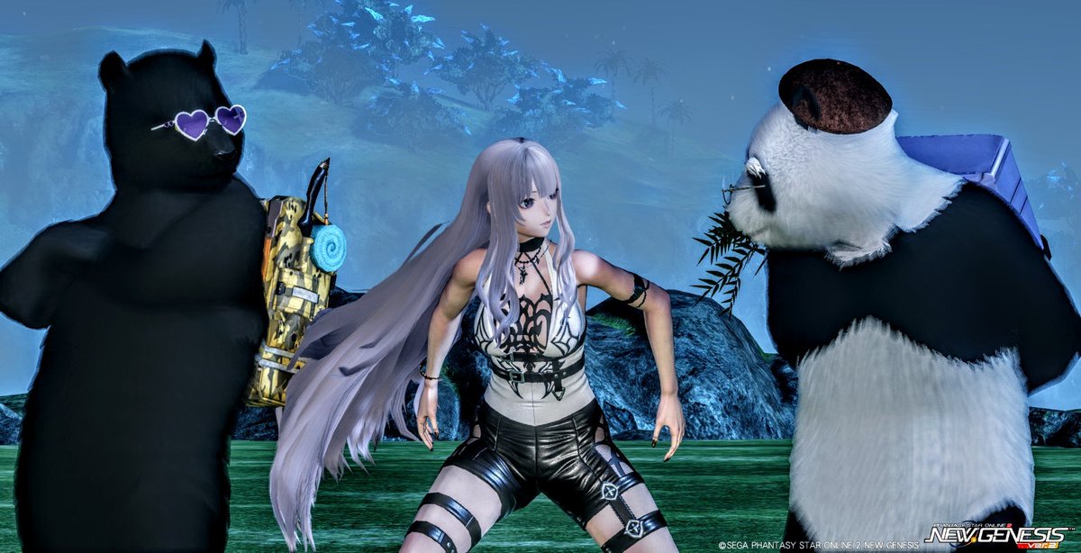 RECO_0290's tweet image. #PSO2NGS_SS

この白熊の異常なパワー…まさか白熊まで洗脳結界に！？

「でも洗脳結界は直接相手の頭に施さないと出来ないハズよ？一体いつやったっていうの！」

「お嬢さん、黒熊。敵の姿を見たかの？」
「私は見てないわ」
「俺もだYo」

どういうこと？敵は遠いとこから結界を使ったというの…？