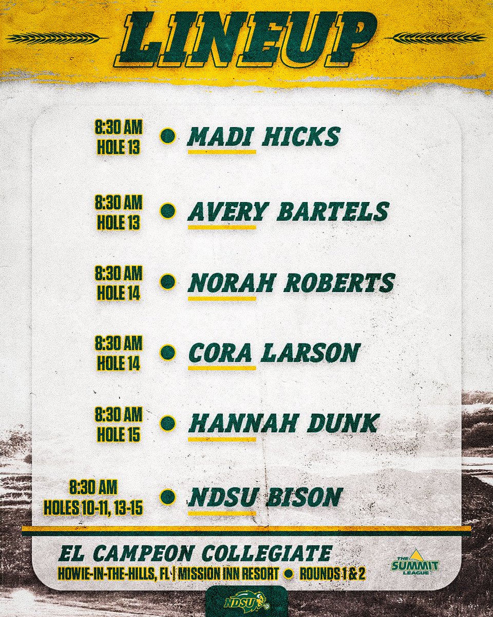 NDSU Golf tweet media