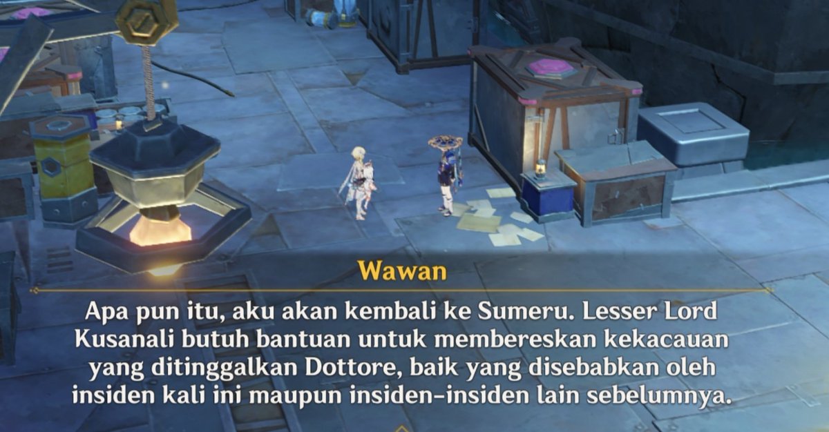 the patch will change soon yet I'm still not over this line lol

he literally said he's going back for Nahi. 

not to continue study/finish paper/other excuses

in JP ver it's even more clear:
"I intend to be her support"

meaning Nahi didn't even ask, he did it on his own will