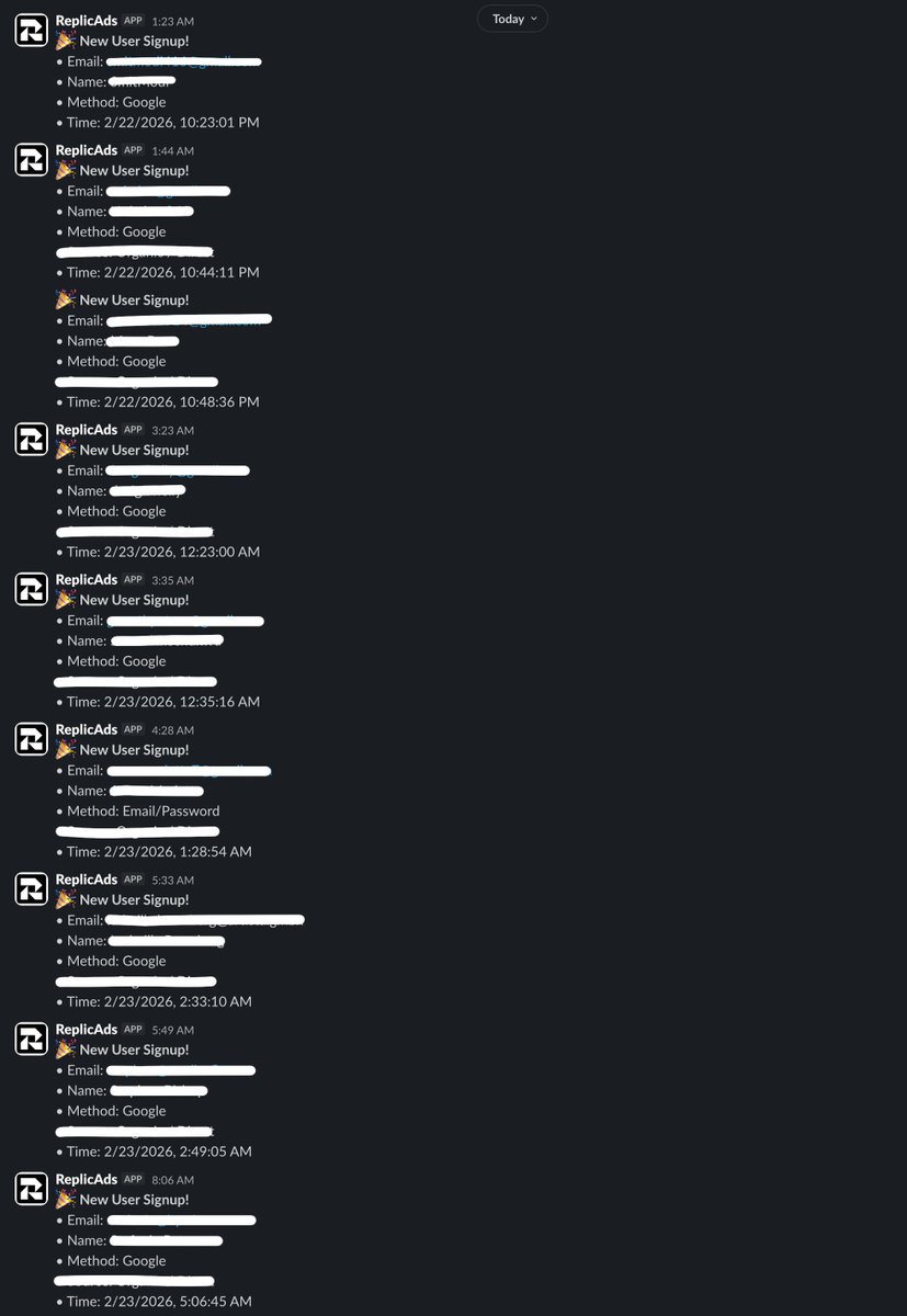 Free user sign ups left and right. Little bit of ads little bit of organic 🤝