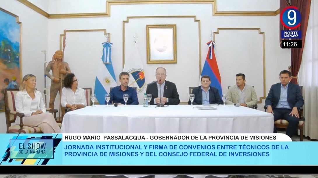 En vivo | El gobernador de Misiones <a href="/passalacquaok/">Hugo Passalacqua</a> recibe al Consejo Federal de Inversiones
