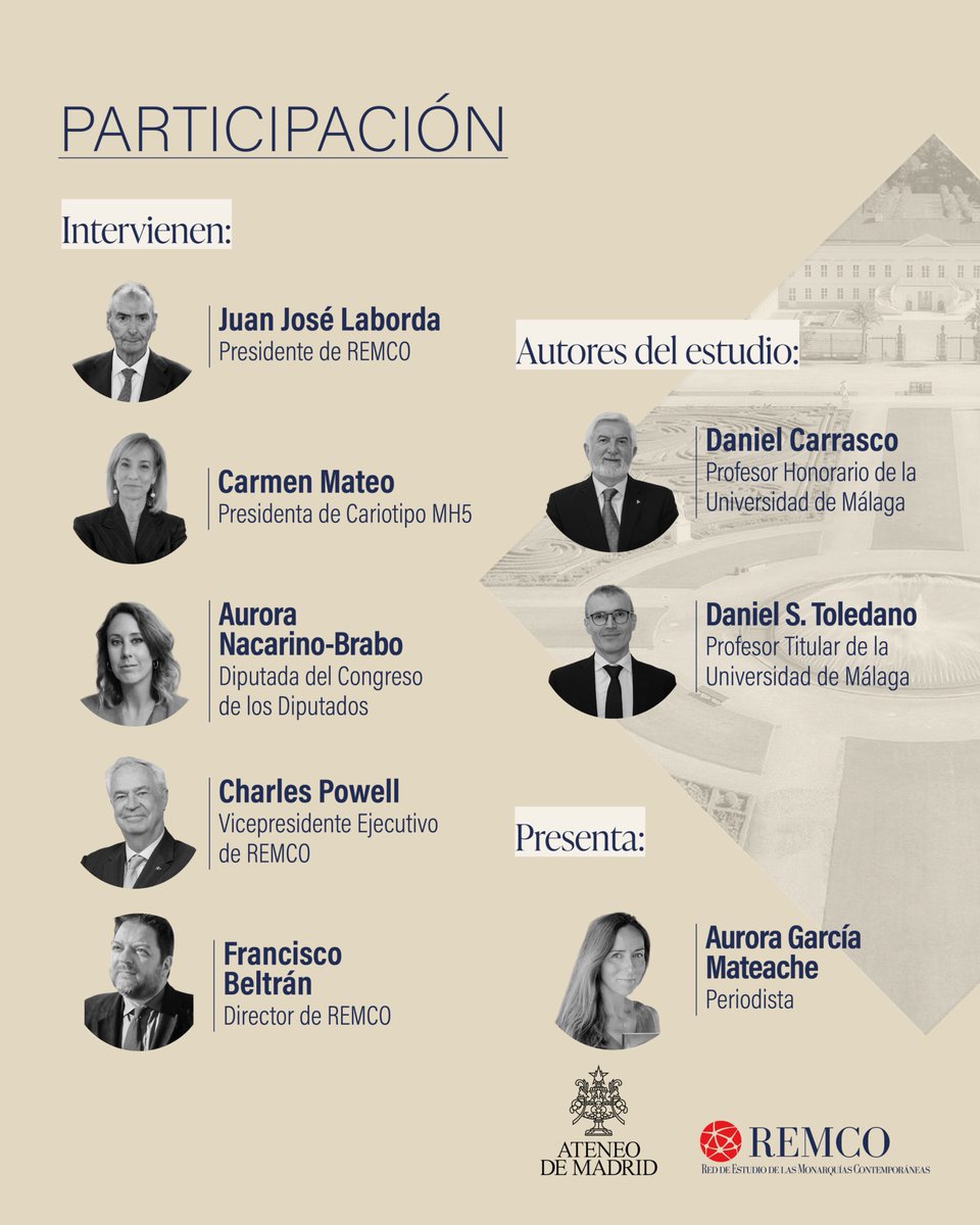 REMCOnet's tweet photo. «¿Son más caras las monarquías que las repúblicas?»

Presentamos el informe «El coste de las Jefaturas de Estado en Europa». 

🗓 3 marzo | 11:30 h
📍 @ateneodemadrid
✅Inscríbete: https://t.co/gg6nejHAyU

#REMCO #AteneoDeMadrid #Monarquía #República https://t.co/9d9CUgjXZY