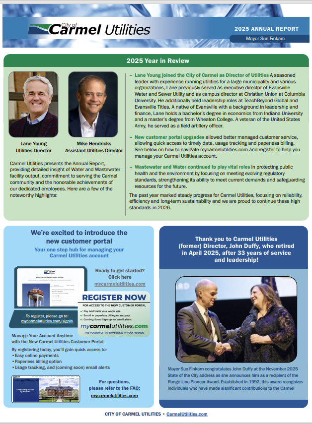 CarmelUtilities's tweet photo. 2025 Annual Report now available
To view the 2025 Annual Report and other Carmel Utilities newsletters, please click this link: https://t.co/IOGGmsOanf https://t.co/9Hb9wKnokC