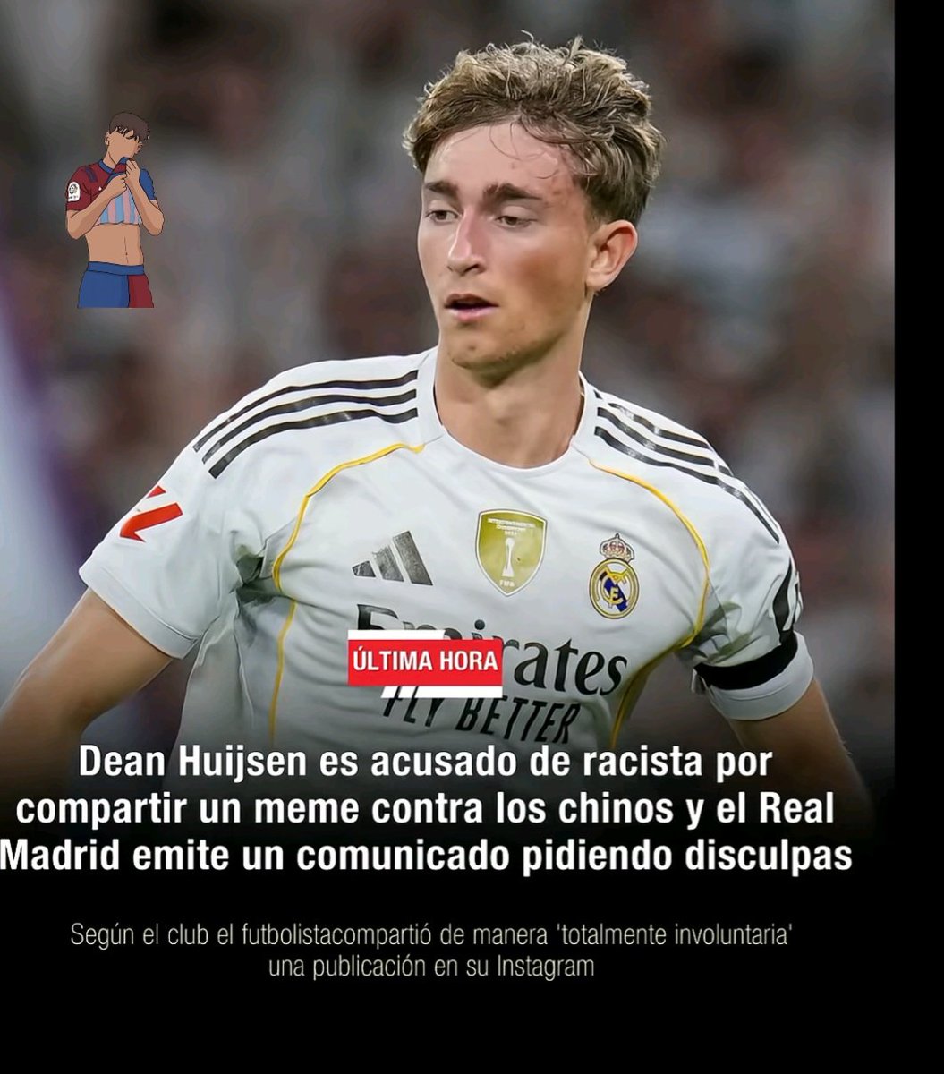 Dean Huijsen es acusado de racist.. por compartir un meme contra los Chinos.