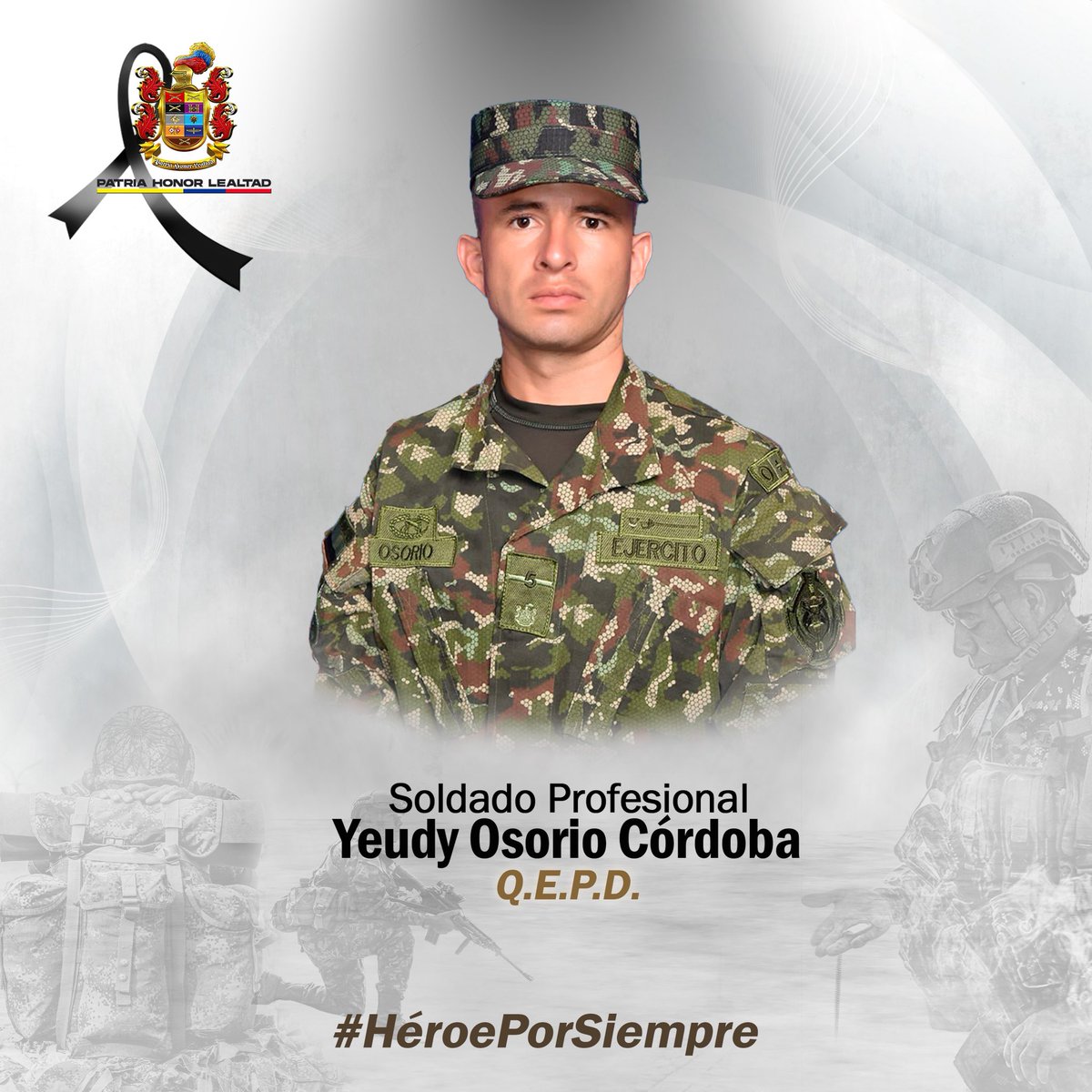 Lamentamos profundamente la muerte del soldado profesional Yeudy Osorio Córdoba en San José del Guaviare, mientras cumplía su deber. Nuestro abrazo solidario a su familia y compañeros, y deseos de pronta recuperación a nuestros militares heridos. Rechazamos este hecho violento.