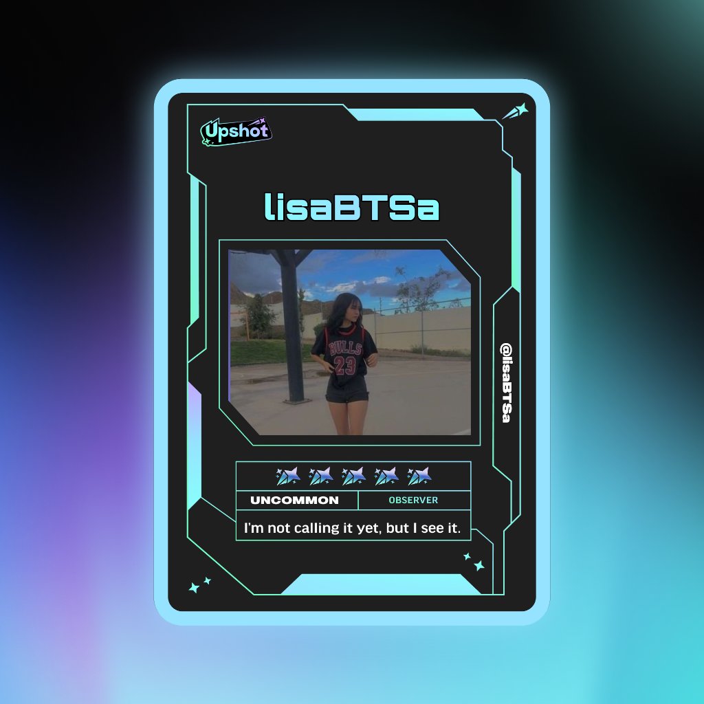 lisaBTSa's tweet photo. Just ripped my Predictor Card!

Ready to claim instant cash prizes, free packs and more.

Welcome to Prediction Play on @upshot_cards

Your turn
https://t.co/mAhByH78bn https://t.co/cAqq1oA1xh