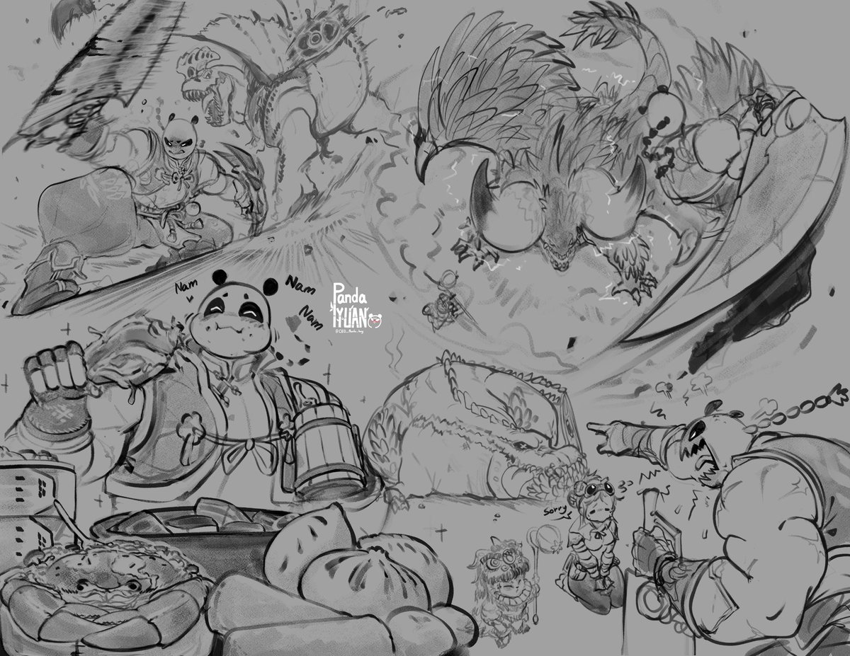 Monster Hunter world moment art
🐼✨