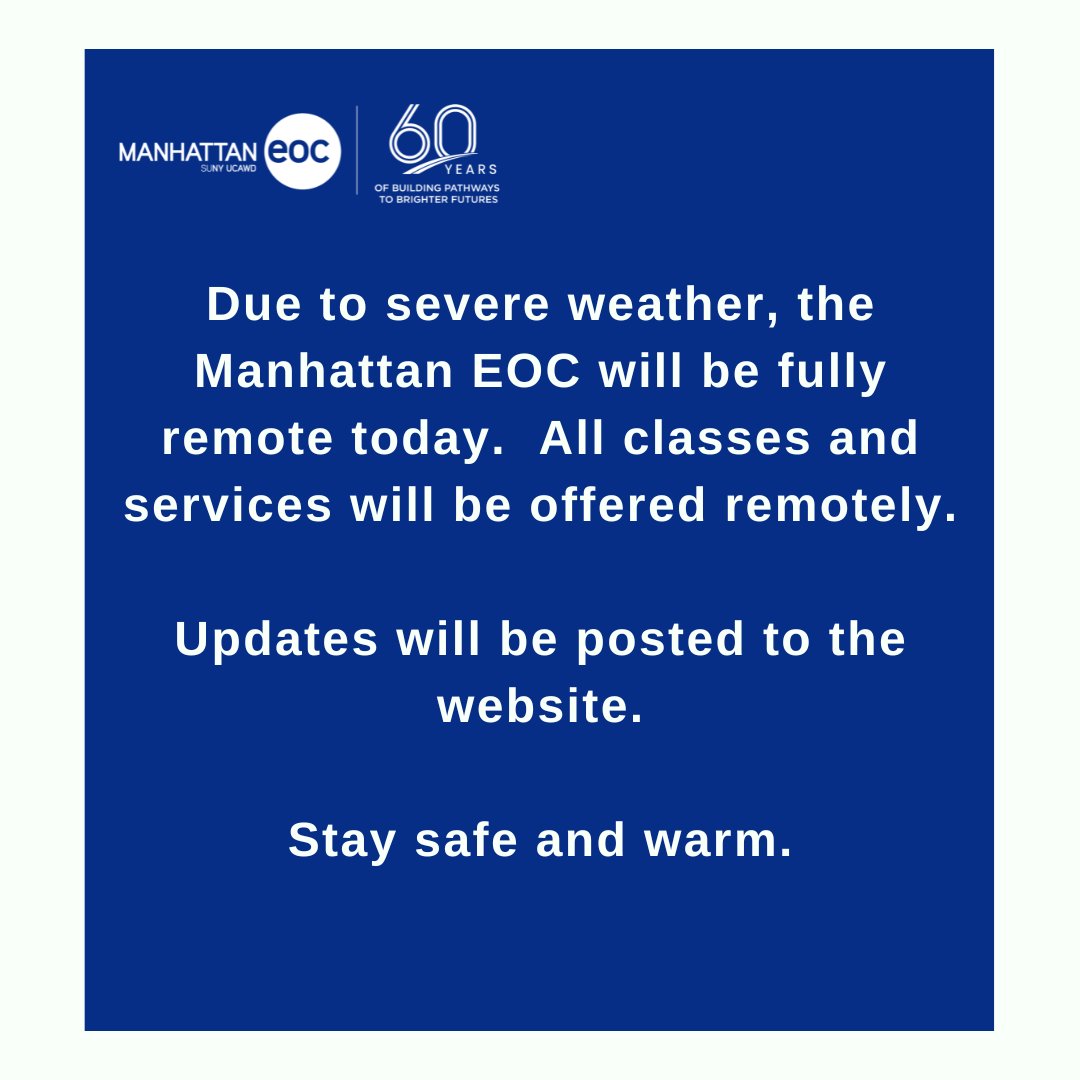 SUNY Manhattan EOC tweet media