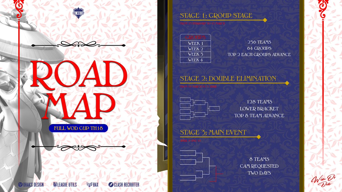 Full WoD Cup Season 5 Kick Off 🔥

Today start the biggest event of our history !! 
256 Teams on the line, but only one Champion 🏆 

Who will claim the 1000$ ? 😏
Join our community : discord.gg/winordie 

#WODCUP