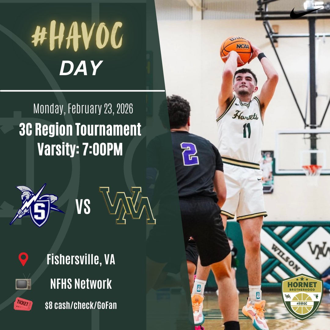 WilsonMemHoops's tweet photo. Regional tournament #Havoc tonight at the Hive!
๐ | Staunton High
โ๏ธ | 7:00pm (Varsity)
๐๏ธ | The Hive
๐ | Fishersville, VA
๐บ | NFHS Network
๐๏ธ | $8 at the door
#HornetHavoc #CreateHavoc https://t.co/LWyFGlATyT
