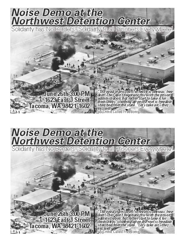 LCrowleyLibrary's tweet photo. Found three related flyers, two for noise demos at the detention center, one for an info night about it, all from 2010. https://t.co/TsnCGxxI9R