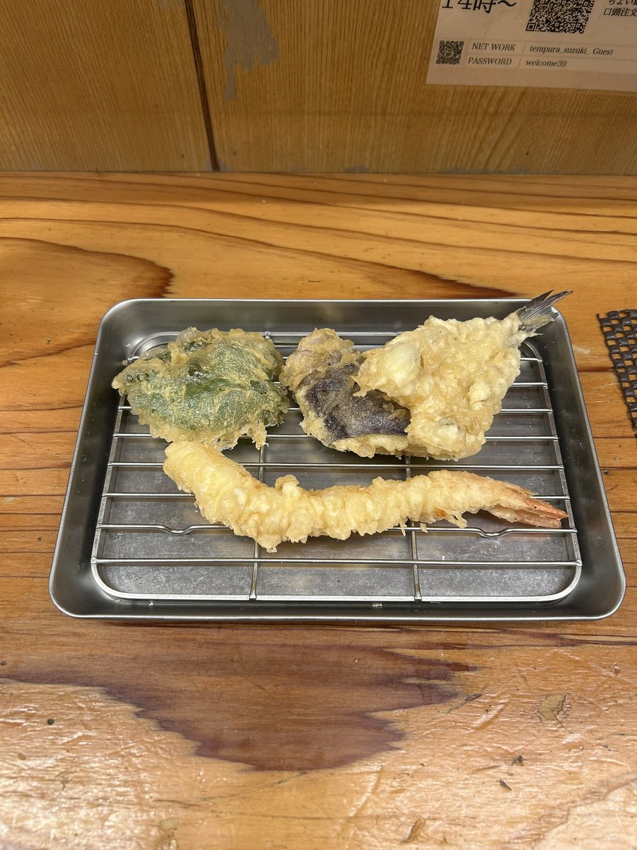 ｵｰﾌﾟﾝから行ってる天ぷら屋さん 🈵だったが直ぐ空いた もう9年目かぁ