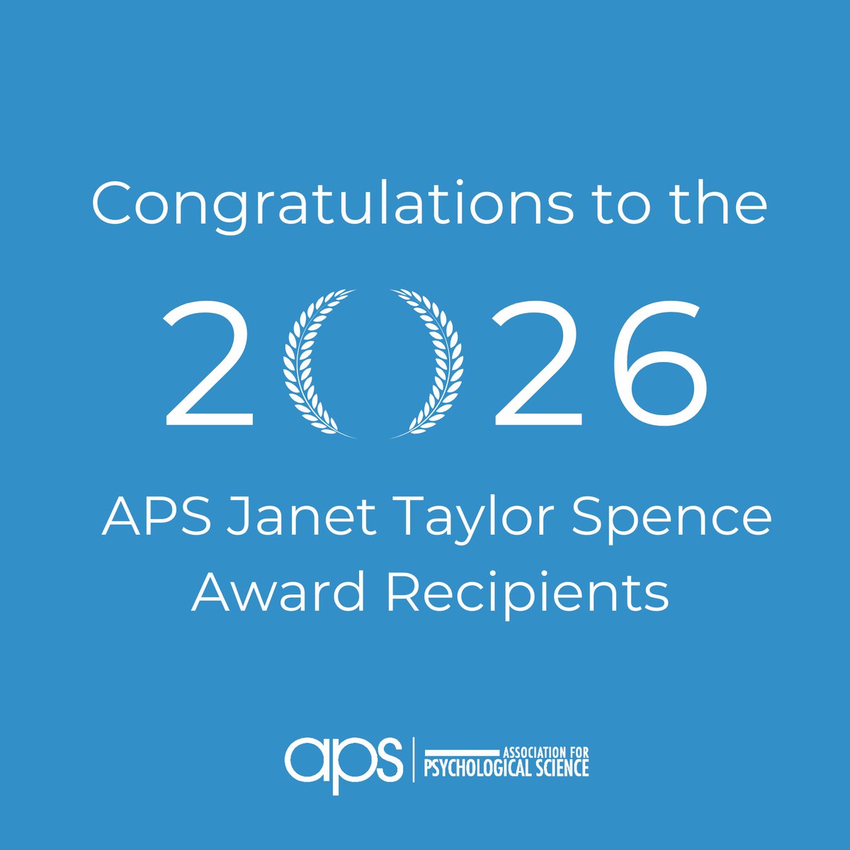 PsychScience's tweet photo. Congratulations to the 2026 APS Spence Award Recipients! @DorsaAmir, @william__brady, @esfinn, @danieljamesyon, @YuanChangLeong, Andrew Grotzinger

https://t.co/t1MJcjRYD3 https://t.co/hcu8KKD4LP