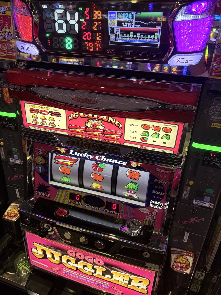 🐈22日🐈の最大差枚数結果発表❤️‍🔥➄ 🤡ジャグラーシリーズ