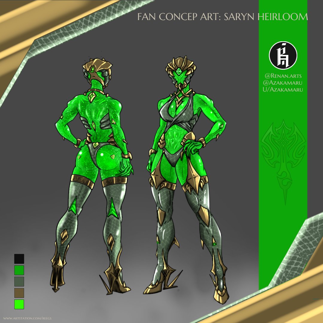 Azakamaru's tweet photo. This is a fan-made concept art of heirloom skin for the Saryn, from the game @PlayWarframe.
#warframefanart #tennocreate #warframe https://t.co/F7vLhKDvHT