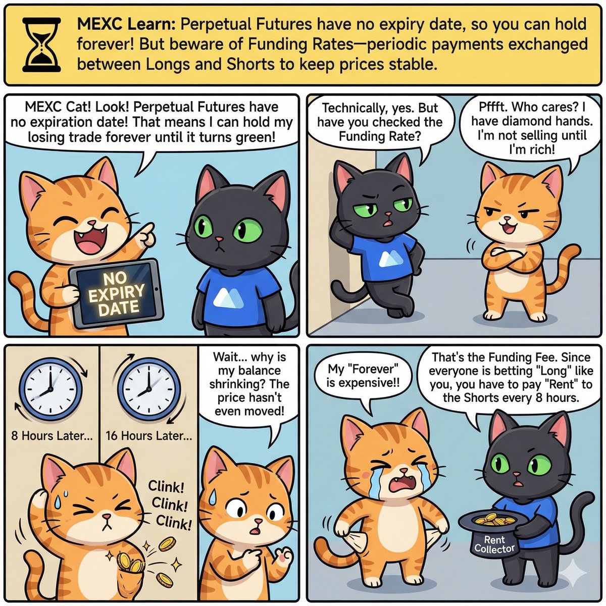 #MEXCCat 正在让 Beginner Cat 体验什么是永续合约。🔨🐈🤔

👉如果你也像 Beginner Cat 一样好奇：mexc.fm/en-GB/learn/ar…

#MEXC🐈‍⬛#MEXCScam🐈‍⬛#BoycottMEXC🐈‍⬛#CancelMEXC