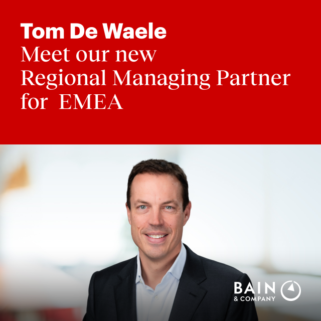 EmmanuelCoque's tweet photo. Bain &amp; Company appoints Tom de Waele as regional managing partner for Europe, Middle East and Africa https://t.co/cUiNxIFHdV https://t.co/edimKICxB6