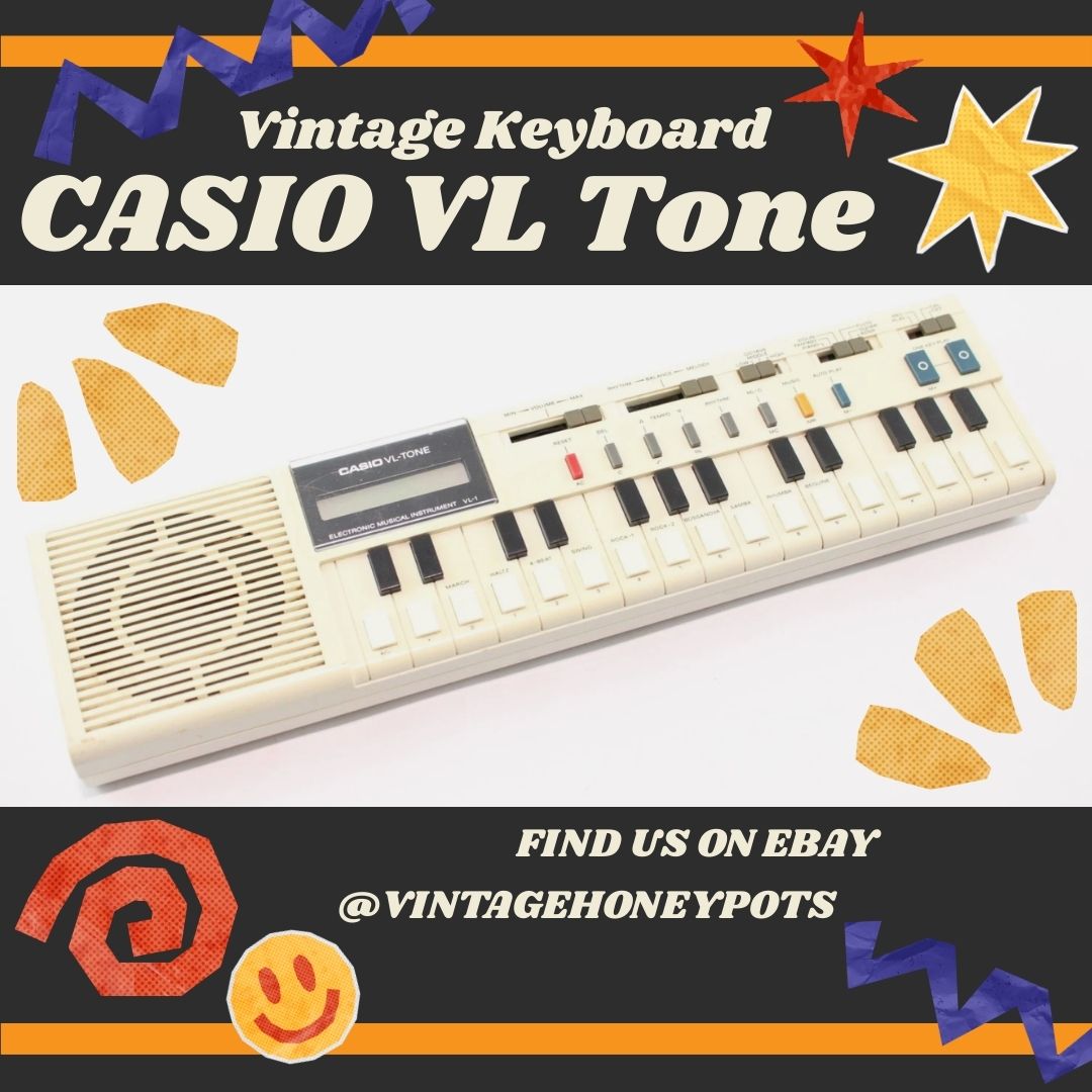 The Vintage Casio VL-Tone VL1 Keyboard is a compact 1980s mini