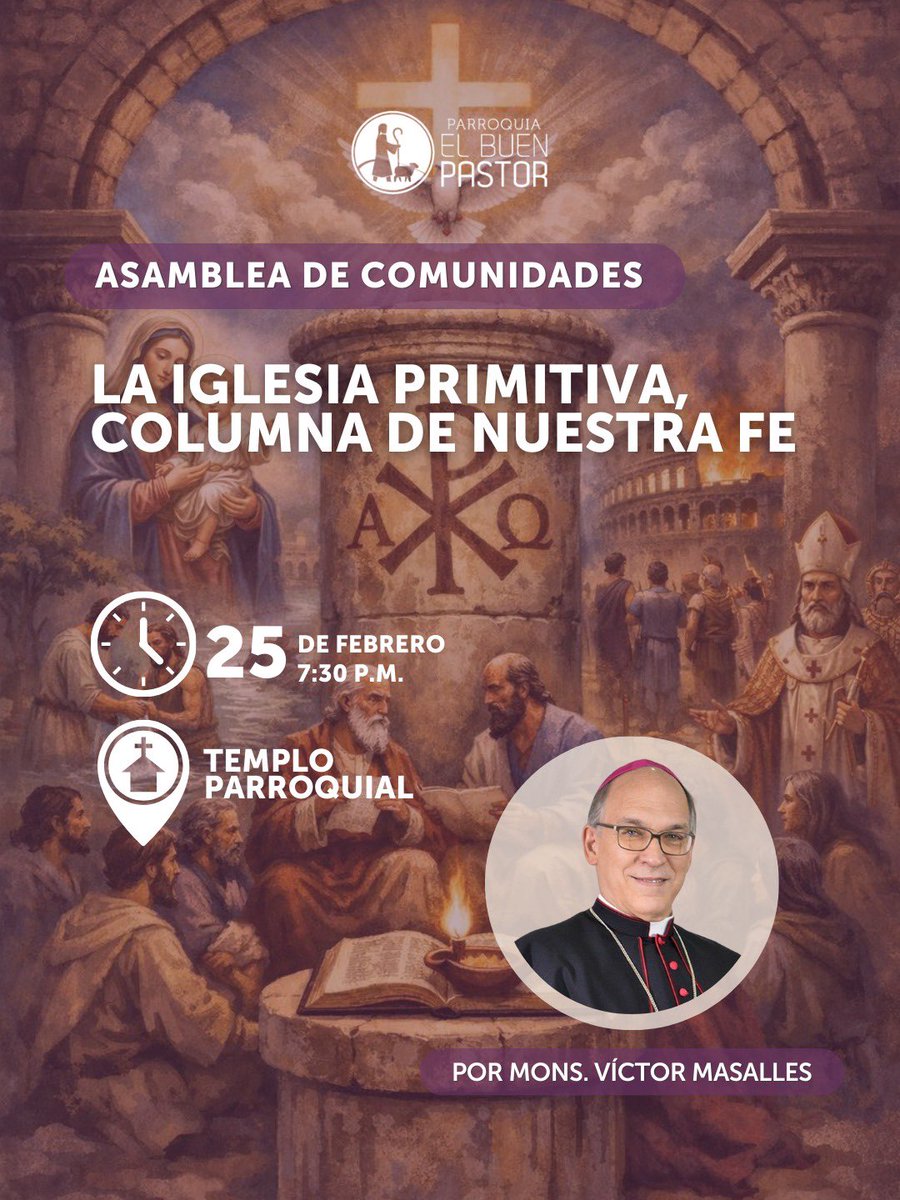 Asamblea de Comunidades

Este Miércoles 25 de febrero

​🗓️ Reserva la fecha para la charla “La iglesia primitiva, columna de nuestra fe"n impartida por Mons. Víctor Masalles.

​📍 Lugar: Parroquia El Buen Pastor
⏰ Hora: 7:30 p.m.

​¡Te esperamos!

​#AsambleaDeComunidades