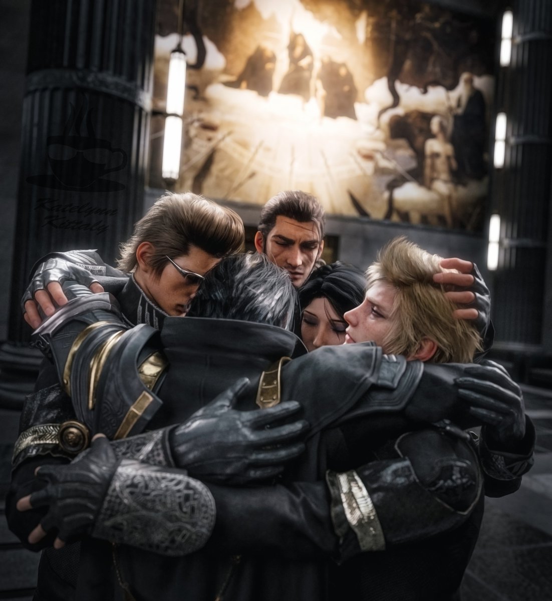 Gazing up at the painting, Noct said in a low voice, “He’s been living a long time—in a world he could share with no one.”

“He didn’t have a hand to hold, but you do.”

#FFXV #FF15 #FinalFantasyXV #fanfiction