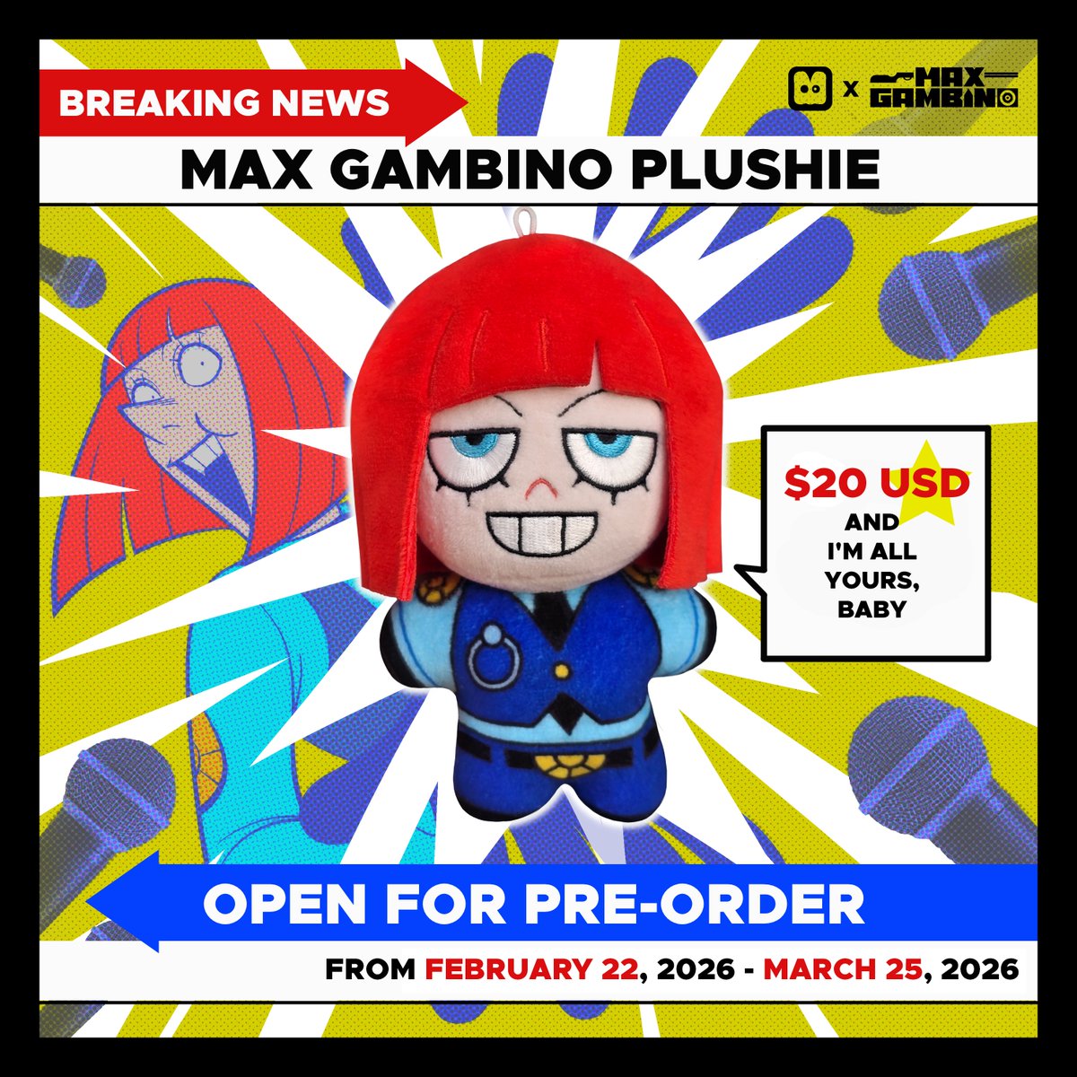Max Gambino plushie PRE-ORDERS ARE OPEN! 🐬🎯