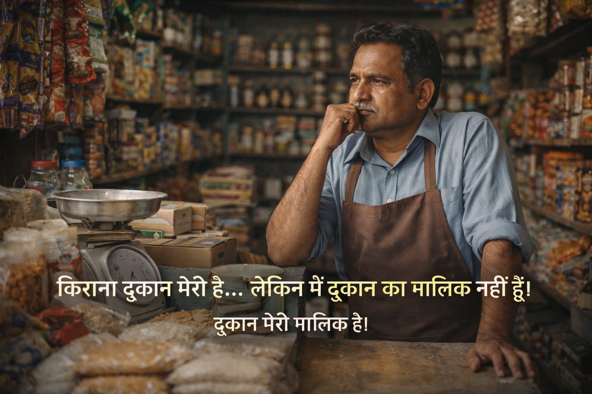 DilipKumar_DKP's tweet photo. हमारे मोहल्ले में एक किराने की दुकान थी।

सुबह 8 से रात 10 तक खुली।
हर दिन। बिना छुट्टी।
एक दिन अंकल बोले —
“दुकान मेरी है…
लेकिन मैं दुकान का मालिक नहीं हूँ।
दुकान मेरी मालिक है।”
उस दिन समझ आया —
अगर आपका बिज़नेस
आपके बिना नहीं चल सकता…

तो वो बिज़नेस नहीं,
एक नौकरी है… https://t.co/1kOJkOj0eC