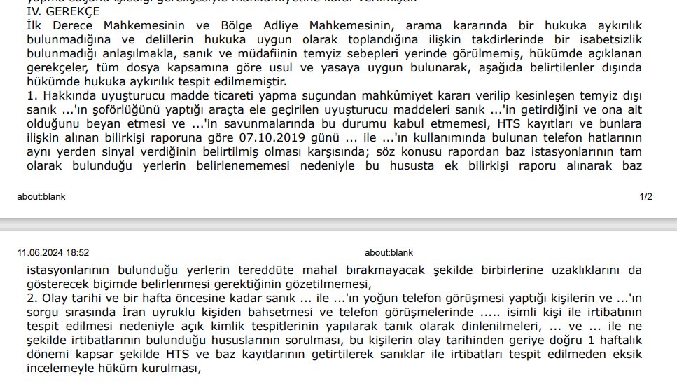 Uyuşturucu madde ticareti suçlarına ilişkin yürütülen yargılamalarda sanıklar arasında uyuşturucu madde alışverişinin yapıldığı kabulü açısından fiziki takip, kamera kaydı vs. gibi somut delillerin bulunmadığı dosyalarda, sanıkların birinin dahi diğer sanıkla buluşulduğu hususunu