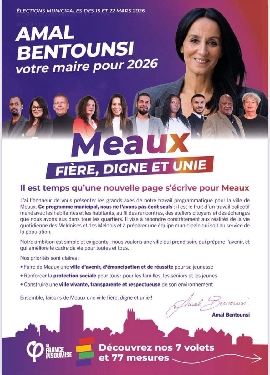 🇫🇷✊🏽 C'est officiel : voilà le programme de notre liste « Meaux, fière, digne et unie » !

Le fruit d'un travail rigoureux à votre service.

On va gagner !

➡️ tr.ee/t1VfqBflim