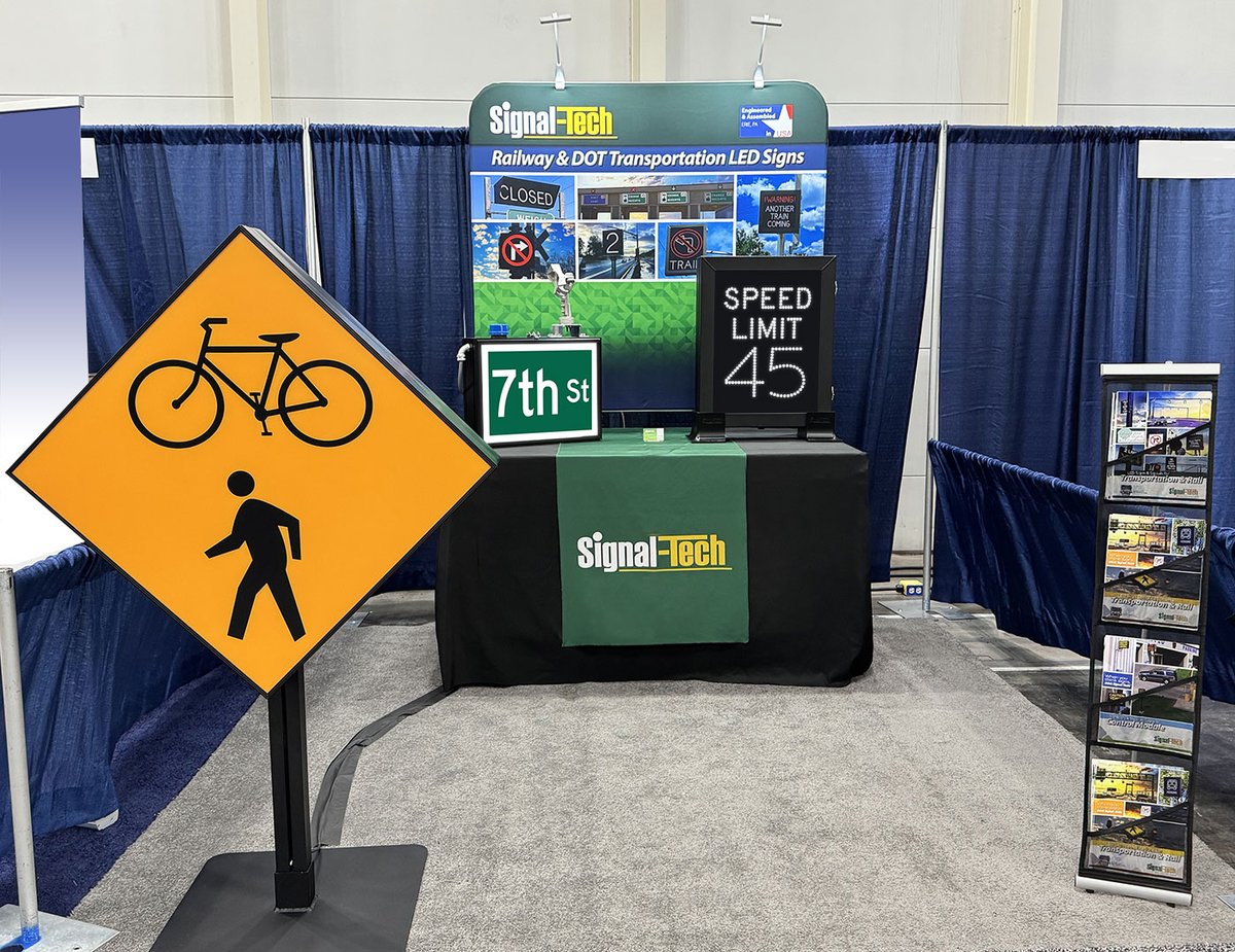 Signal_Tech's tweet image. Jason is in Houston for ATSSA's traffic Convention &amp;amp; Traffic Expo, showcasing Signal-Tech's lineup of #LEDsigns and solutions for the #traffic and #transportation industry.

He's also learning the latest from MUTCD, among other things, from the educational sessions!