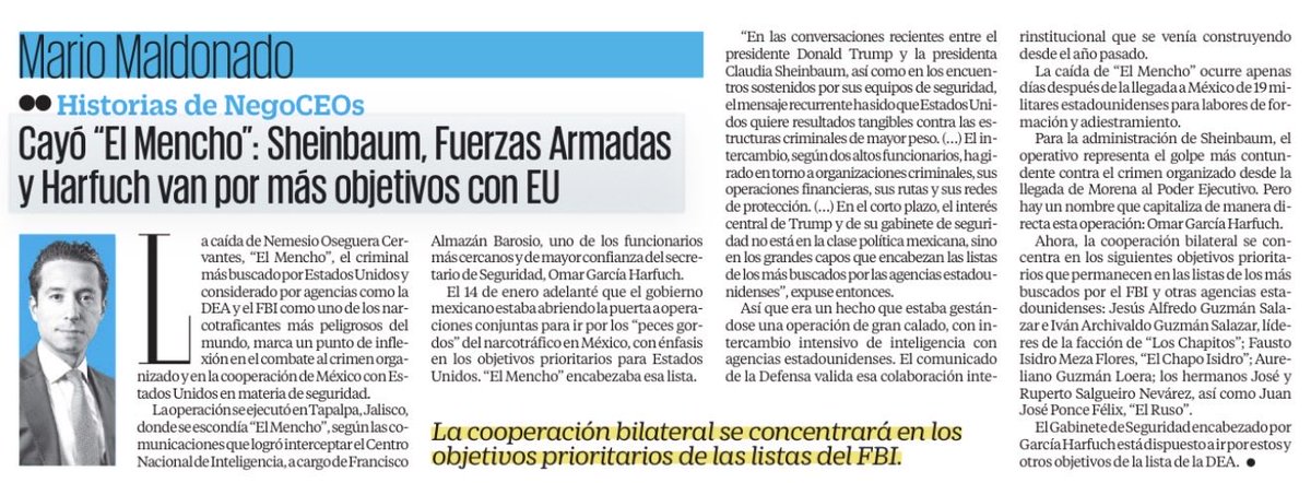 🚨 La caída de Nemesio Oseguera Cervantes, “El Mencho”, el criminal más buscado por Estados Unidos y considerado por agencias como la DEA y el FBI como uno de los narcotraficantes más peligrosos del mundo, marca un punto de inflexión en el combate al crimen organizado y en la