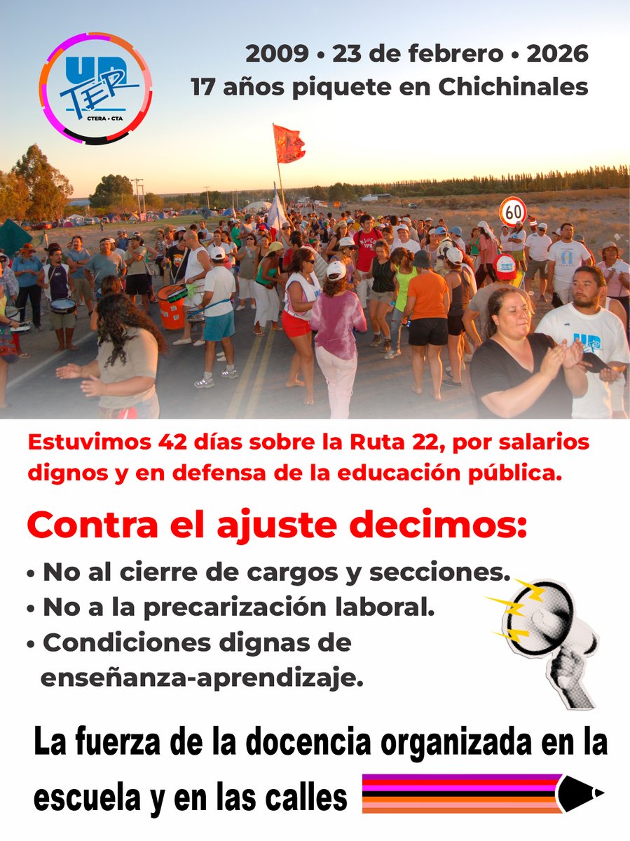 17 años del piquete en Chichinales – UnTER - go.shr.lc/4rvuU3H