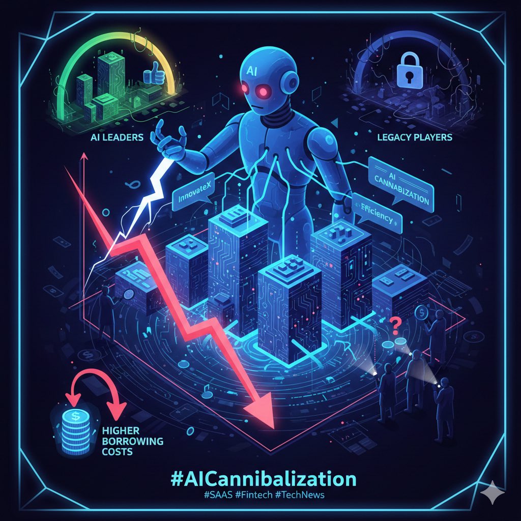 bidon_games's tweet photo. Is the "seat-based" pricing model dying? 💺 AI is making teams so efficient that traditional software subscriptions are under fire. Lenders are already hiking rates for companies they think might get "AI-cannibalized." The gap between AI winners and losers is widening. 🧵 #GenerativeAI #Software #Investing