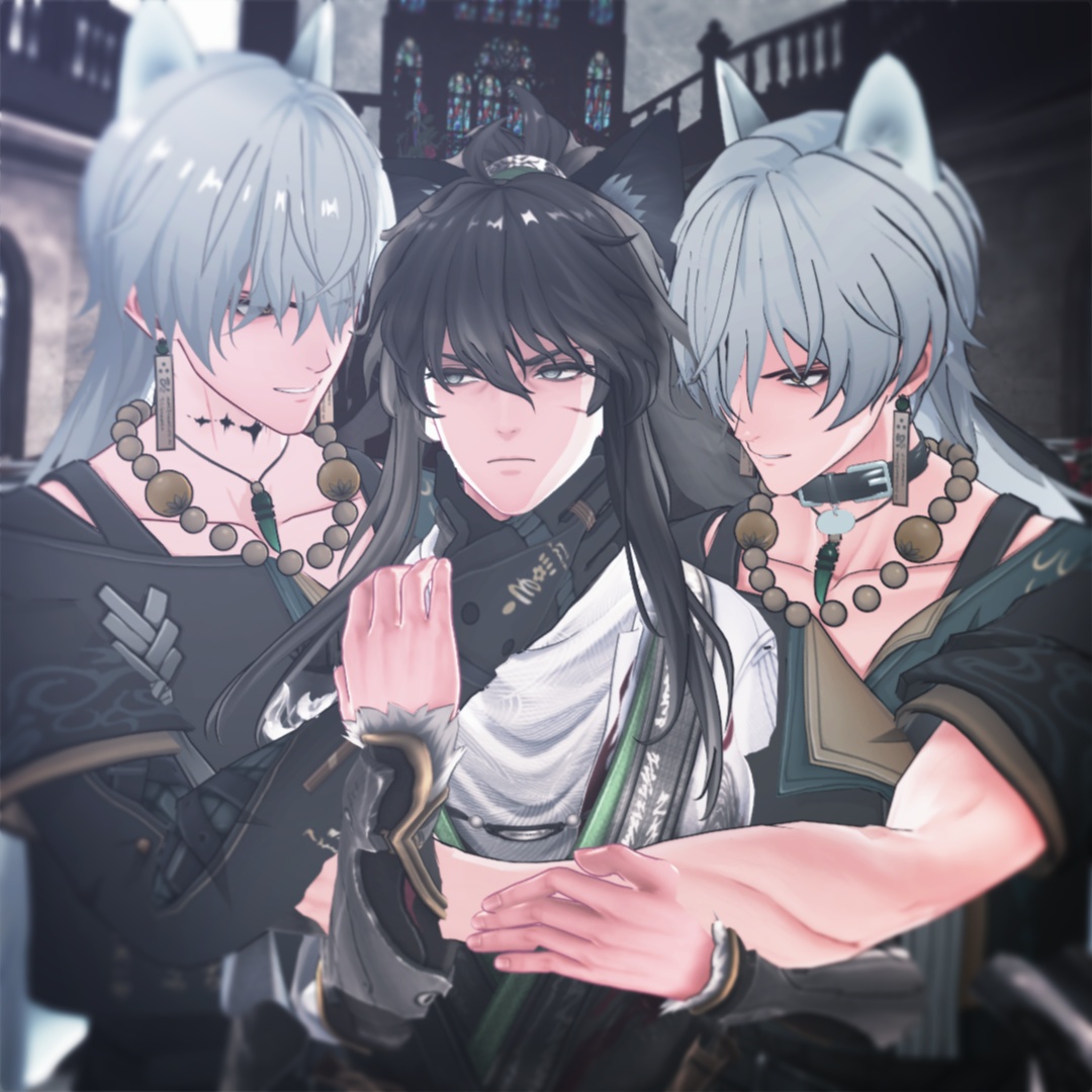 shechuniuma's tweet photo. 【MMD/ポーズ配布】こいつは哥仇が好きなので、cpポーズを取ろうとした...#哥仇 #Geshuqiu 
📿→🎋←📿 
借りたものリストはread meにあります。
ポーズ by me
配布先：https://t.co/KM9yBFaQUp
他の哥仇MMD：https://t.co/S6I5M846To https://t.co/XZxBUjTCDi