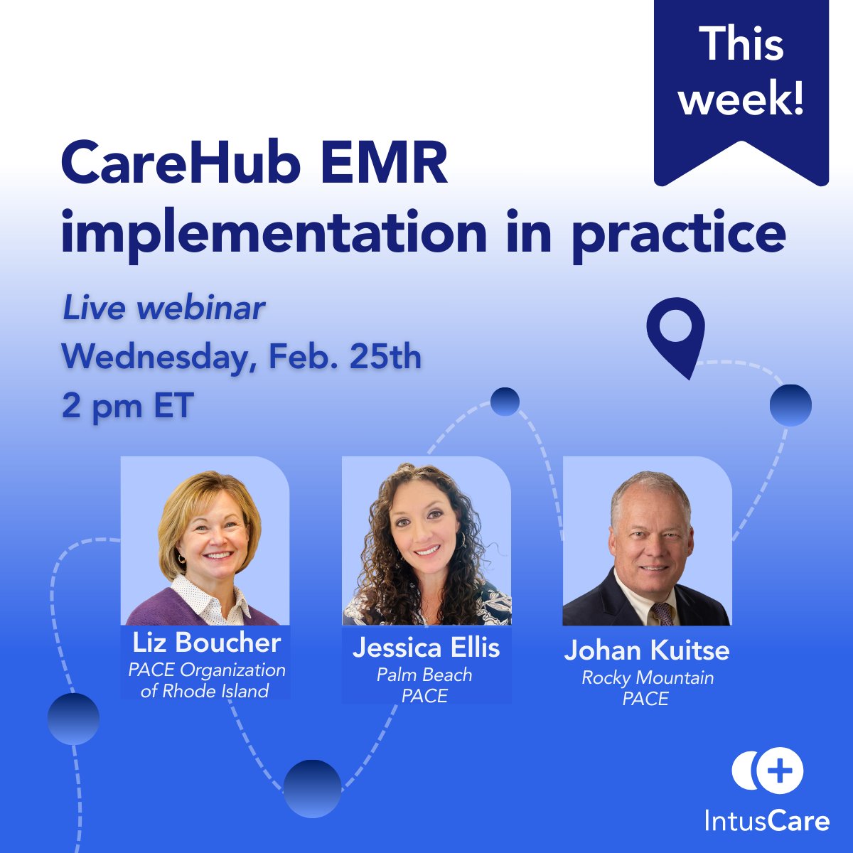 2 days away ⏳
A candid look at what EMR implementation in PACE actually feels like, from selection to go-live to “new normal.”
Featuring leaders from Rocky Mountain PACE, PACE Org. of Rhode Island, and Palm Beach PACE.

📅 Feb 25 | 2–3pm ET
👉 Register: hubs.ly/Q044bdT80