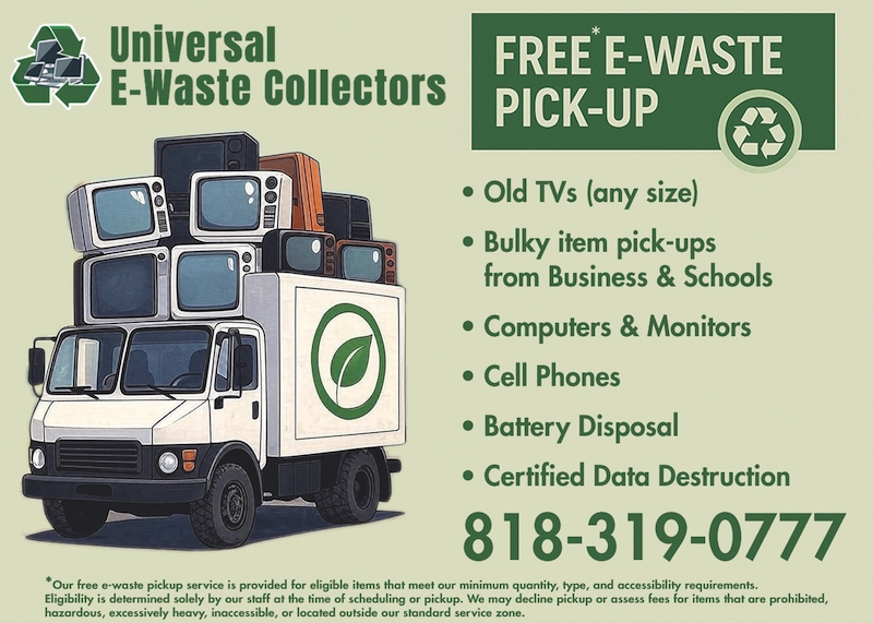 MacMyDayLA's tweet image. Upgrading your office equipment or liquidating? Let us handle your old devices for you.

We provide professional e-waste pickup for TVs, computers, monitors, stereos, and office electronics, including secure data destruction.

Call us at 818-319-0777

#PasadenaCA #AltadenaCA