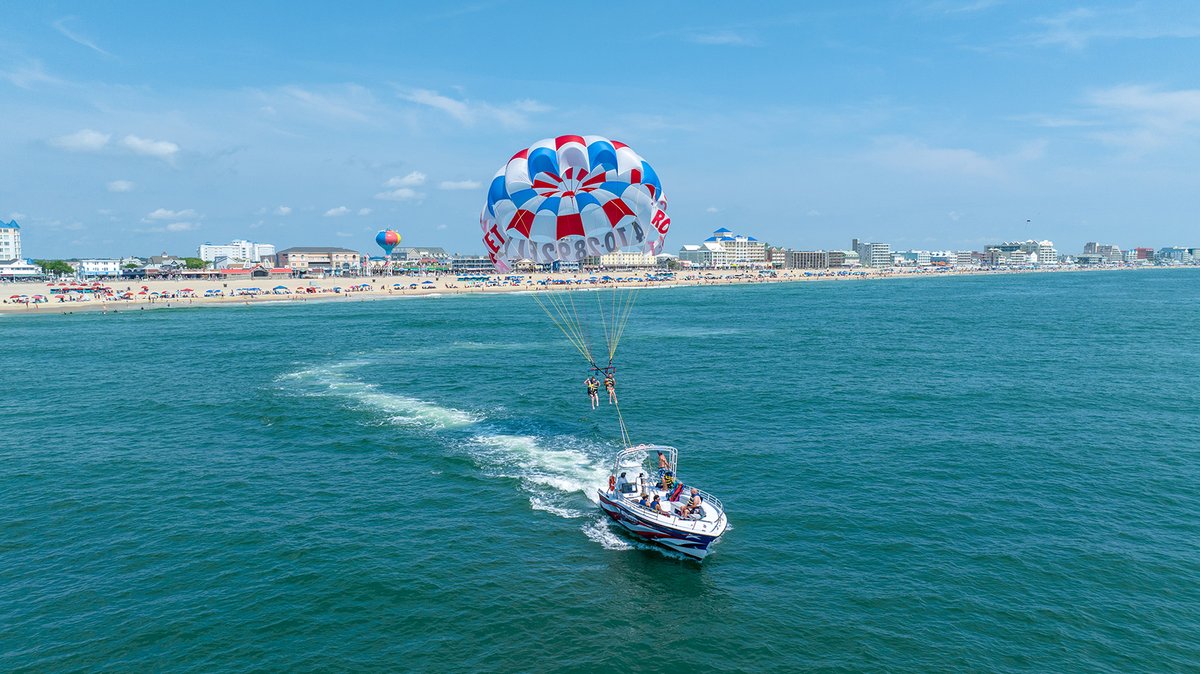 OCMaryland's tweet photo. Experience Ocean City in a new way when you head into the clouds for parasailing with Sea Rocket! Enjoy single, tandem, or triple flights and take in the beauty of our beaches from the sky.

Book your summer adventure! https://t.co/lbTmpG0tPx

📷: eye.on.delmarva on IG

#ocmd https://t.co/IHopgAxAIS