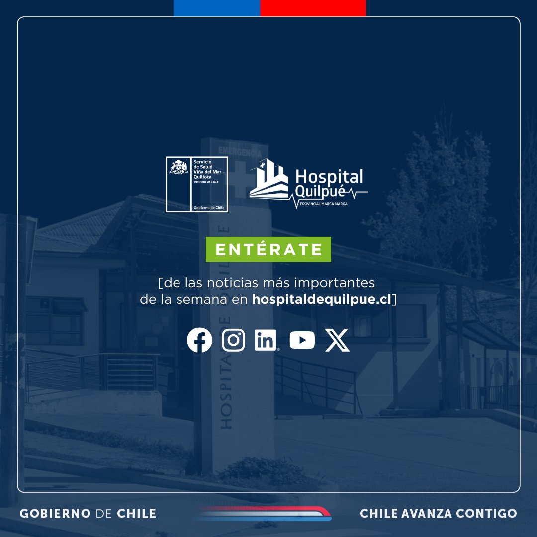 📲 No pierdas tu hora!

🏥 En el Hospital de Quilpué nos comunicamos contigo por WhatsApp para confirmar tu hora de especialidad en el CAE.

👉 Si recibes nuestro mensaje, confirma tu asistencia.

👉 Si no puedes venir, avísanos por el mismo WhatsApp, hasta 24 horas antes.