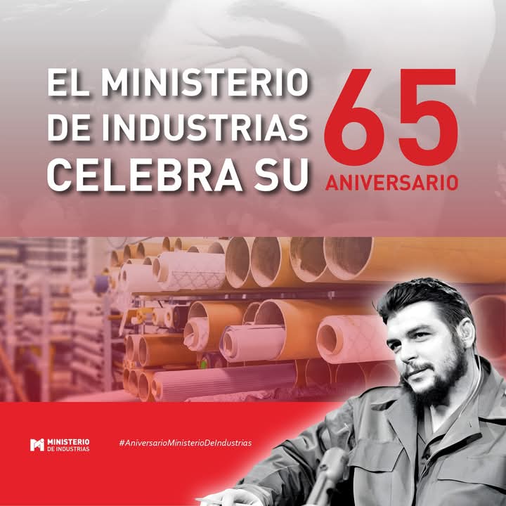 23 de Febrero celebramos la creación del Ministerio de Industrias y el nombramiento del #Che como su Ministro, hace 65 años.
 #IndustriasCuba  #DesarrolloIndustrial