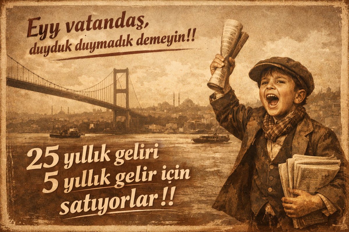 Duyduk duymadık demeyin!!

25 yıllık geliri 5 yıllık gelir için satıyorlar!!

#bıktıkartıksizden
#acilenerkenseçim
#çokacil