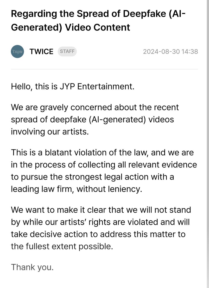 Hello, ONCEs.

Unfortunately, many upsetting situations have happened to TWICE in recent weeks, and they all point to one common issue: the lack of proper protection and preparedness from the team responsible for safeguarding each member’s physical and mental well-being.
