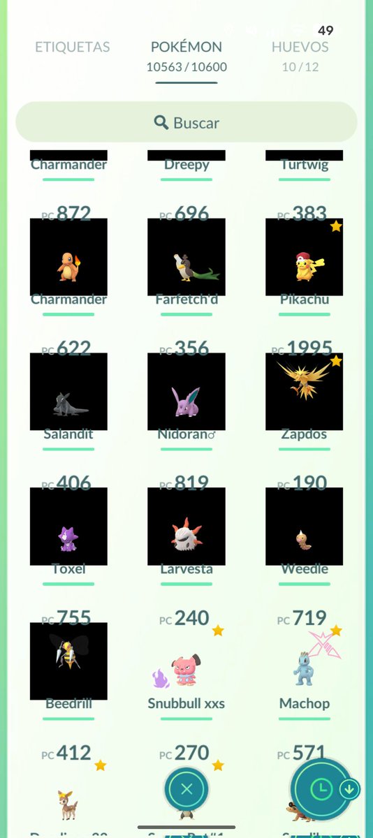 manuprime's tweet photo. @NianticHelp Please, all my Pokémon captured since February 23 appear with a black square behind, I already tried to clear the cache and delete the data but it still appears, how do I solve it? https://t.co/8paGUX7F7p