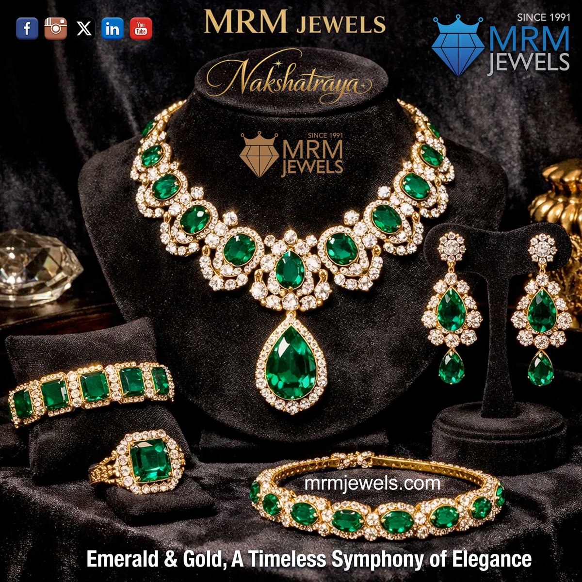 MRMJewels's tweet photo. 💚 Emerald & Gold, A Timeless Symphony of Elegance.
There’s something truly magical about the deep, captivating green of emeralds set against the warm glow of gold.
#MRMJewels #EmeraldJewellery #GoldJewellery #LuxuryJewellery #HandcraftedWithLove #TimelessElegance #FineJewellery https://t.co/TJivnatCMu