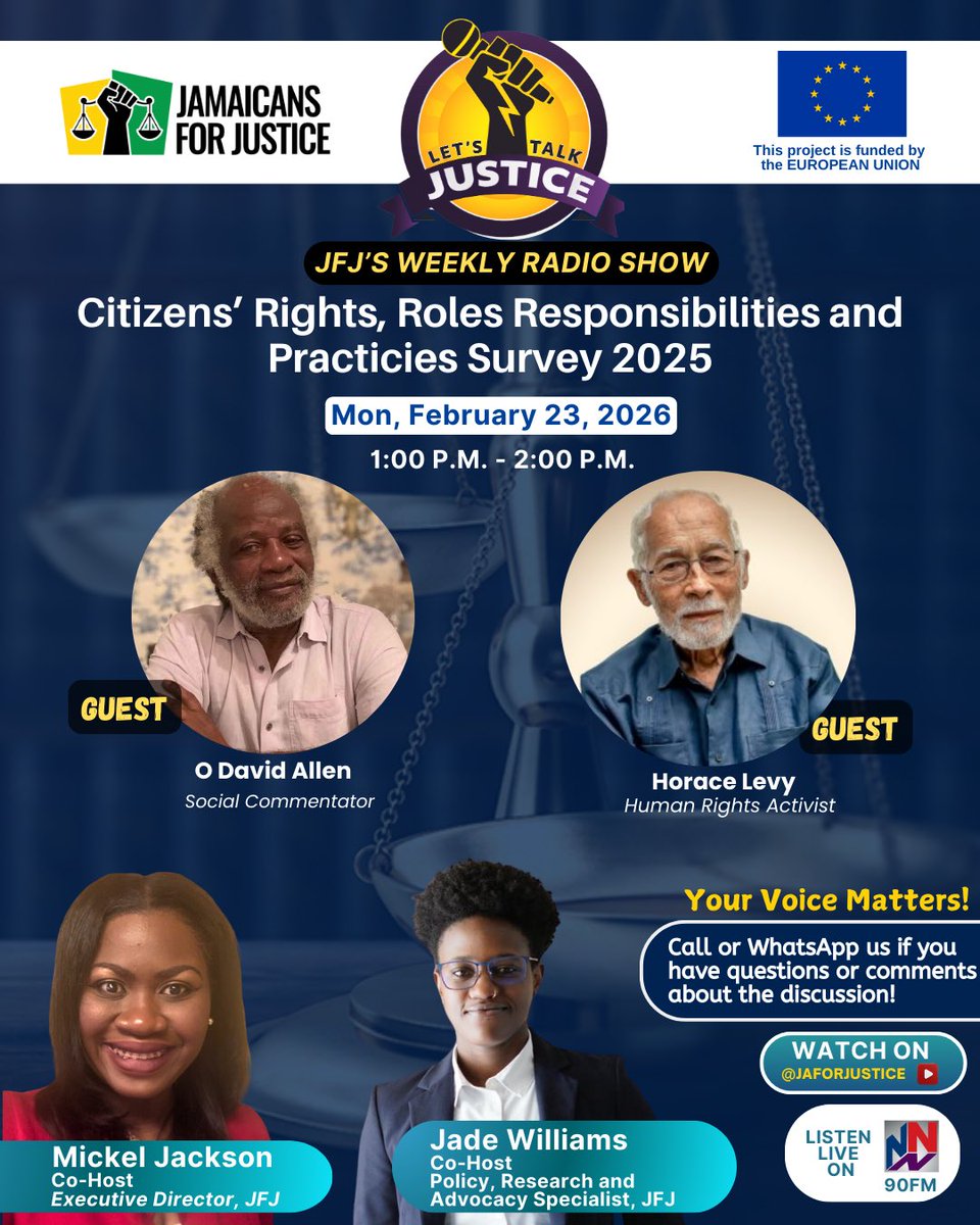 Jamaicans For Justice (JFJ) tweet media