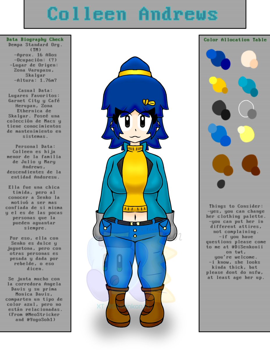 DiSenkonii's tweet photo. Senko &amp; Colleen Referencias 4.0
(ojalá les guste!) https://t.co/5G2rFM5OsH