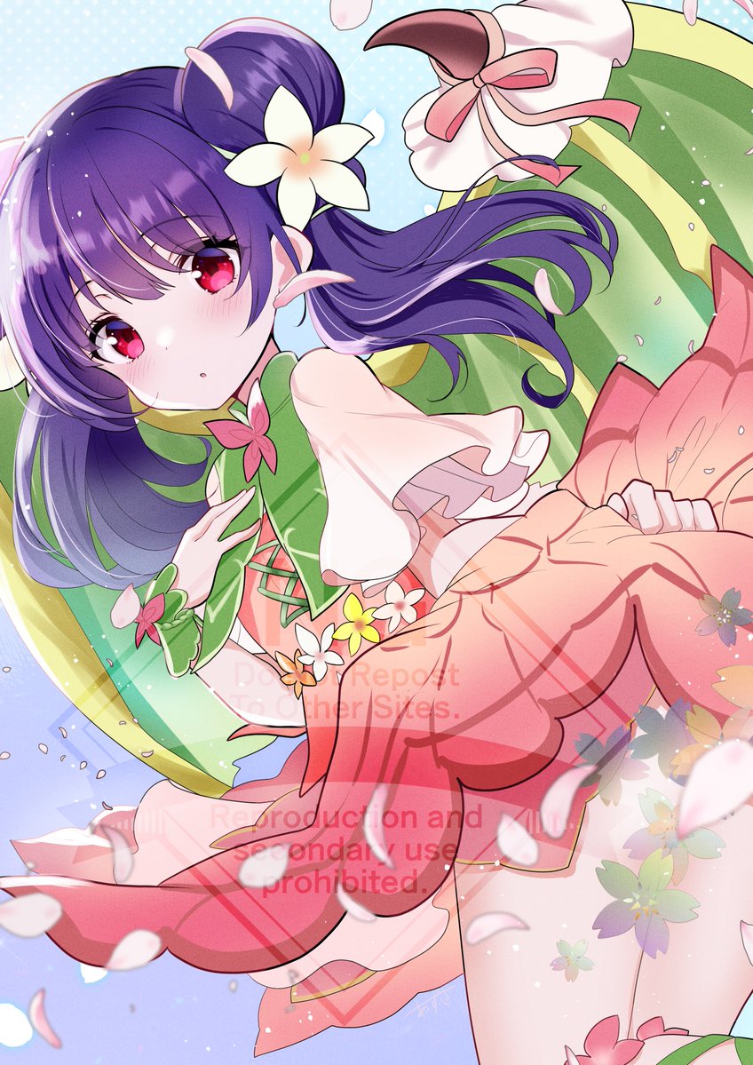 ✨Skebリクエストありがとうございます✨
妖精さんの衣裳のミルラちゃんを描かせていただきました～！！春だあ🌸