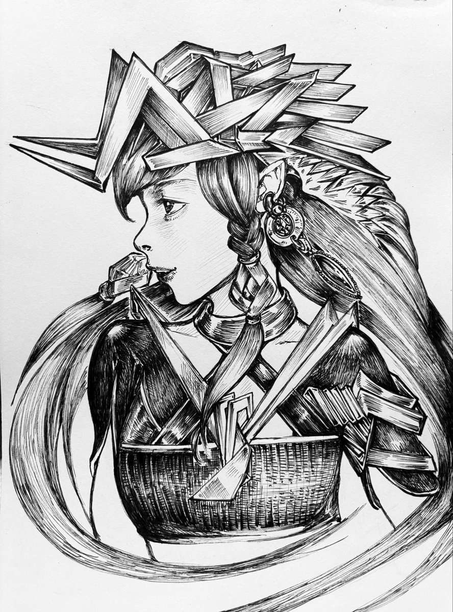 即席で描きました。。 #illustration #イラスト #rkgk #ペン画