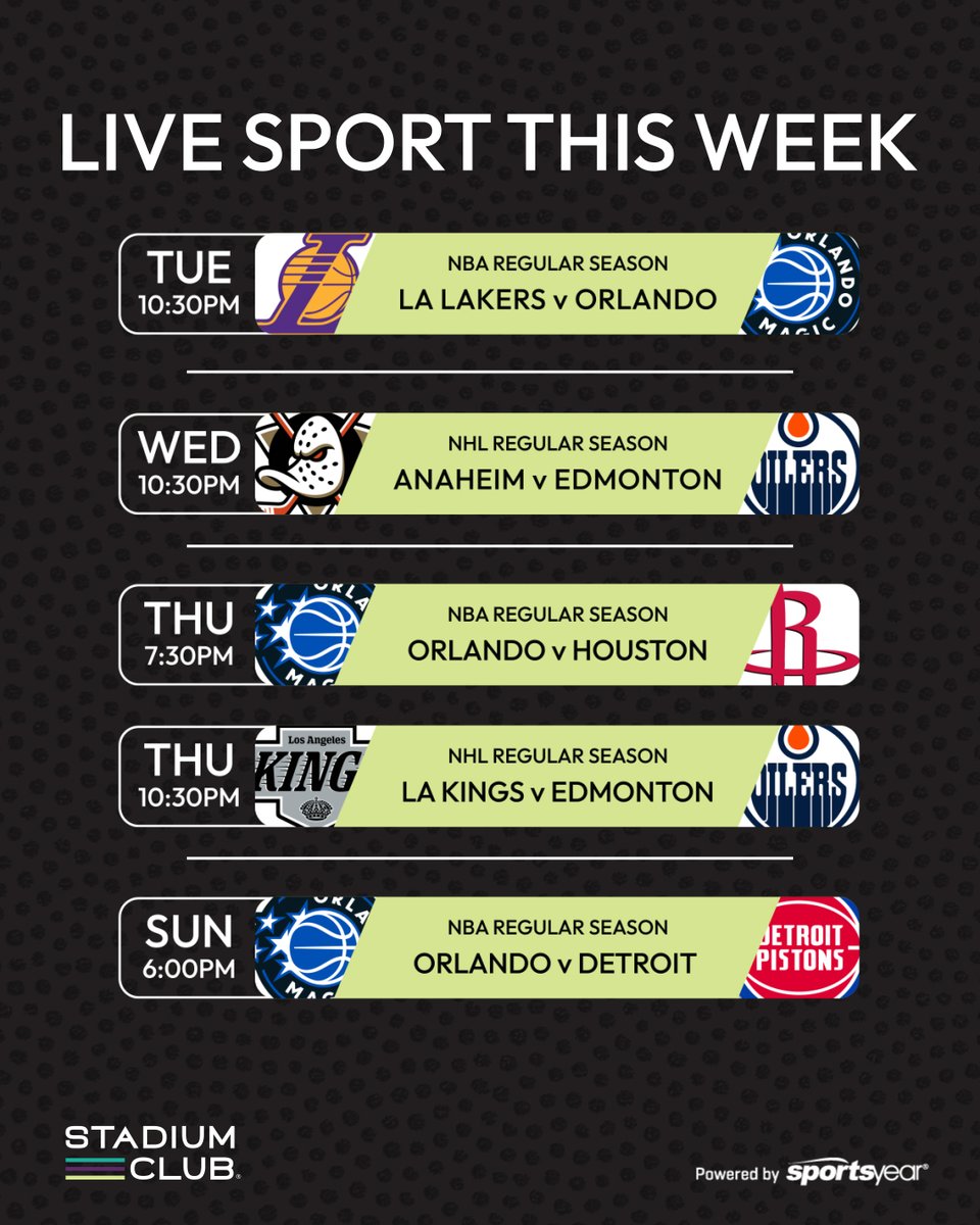 StadiumClubOrl's tweet photo. New week. New lineup. Same unmatched energy at Stadium Club. 🔥

From live games and watch parties all week to a stacked weekend of action, this is where sports hit different. 

Coming soon: World Baseball Classic ⚾ and UFC 326 🥊

Link in bio to reserve. https://t.co/Om3rIEIaDG