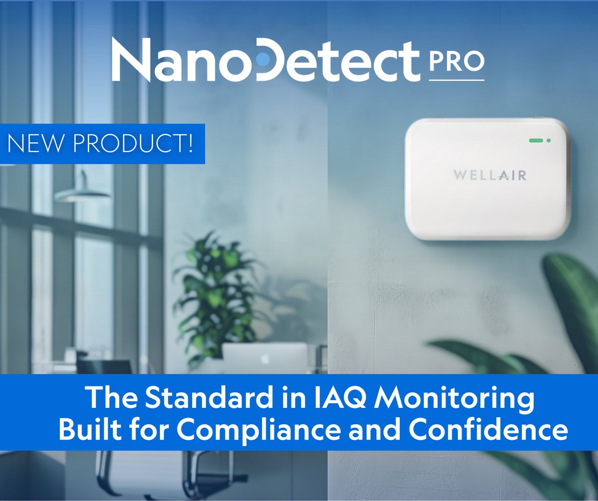 🚀 Now Launching: #NanoDetectPRO
Commercial-grade #IAQ sensing that turns clean #IndoorAir into a measurable asset.
✔ Real-time monitoring
✔ High-accuracy data
✔ Supports compliance &amp; certification
👉 Learn more + request a consultation: wellairsolutions.com/nanodetect
#WellAir